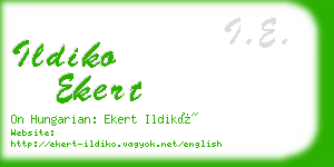 ildiko ekert business card